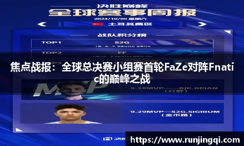 焦点战报：全球总决赛小组赛首轮FaZe对阵Fnatic的巅峰之战